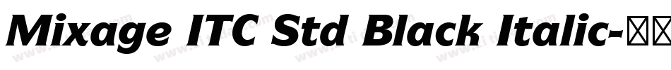 Mixage ITC Std Black Italic字体转换